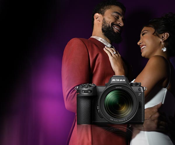 Nikon Z6III Camera kit with couple in the background