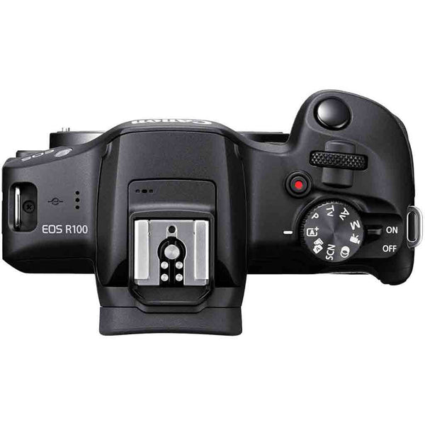 Top Side of the Canon EOS R100 Body