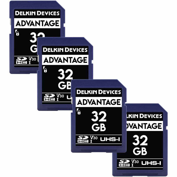 Delkin 32GB SDHC Advantage 4 Pack
