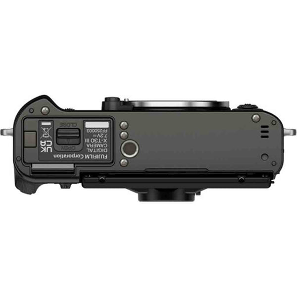 Bottom Side of the Fujifilm X-T30 III Body Charcoal