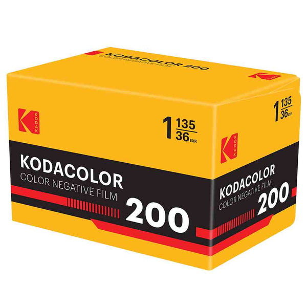Kodacolor 200 color negative film box on a white background