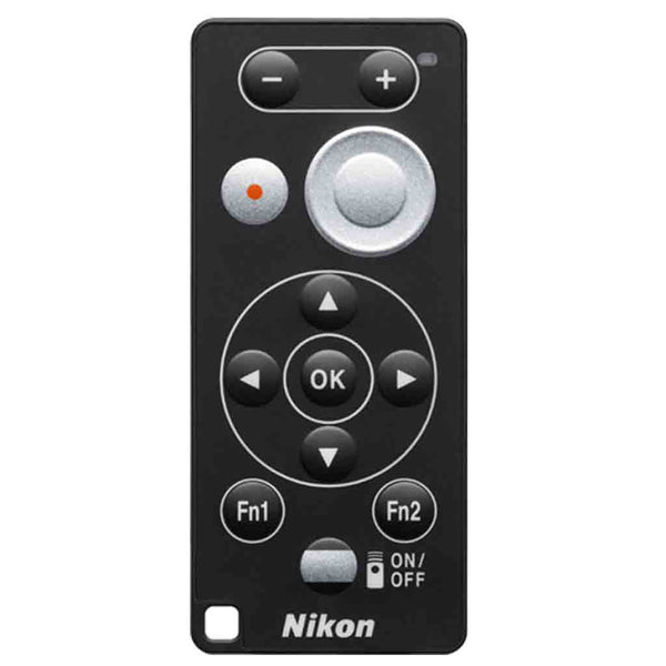 Nikon camera remote control on a white background