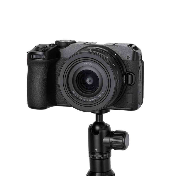Compact Camera Attached to Ball Head of the Promaster Ambler Tripod Kit