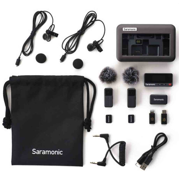 Package Contents of the Saramonic Air 2 Lavalier Microphone Kit