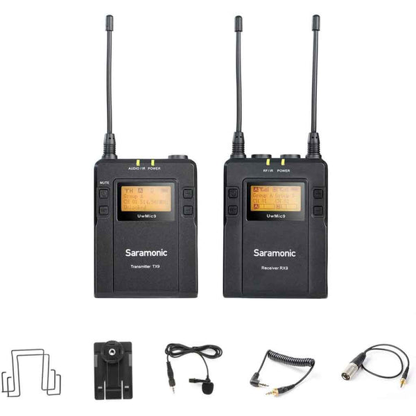 Box Contents  of the Saramonic UWMIC9 TX9 + RX9 Kit