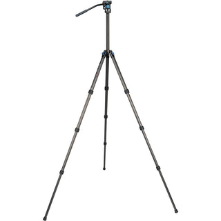 Standing Unextended Position of the Sirui ST124+VA5 Carbon Fiber Video Tripod Kit