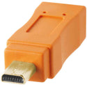 USB Type-B Mini 8-Pin Connector of the Tether Tools TetherPro USB-A to Mini-B 8-Pin 15ft Orange Cable