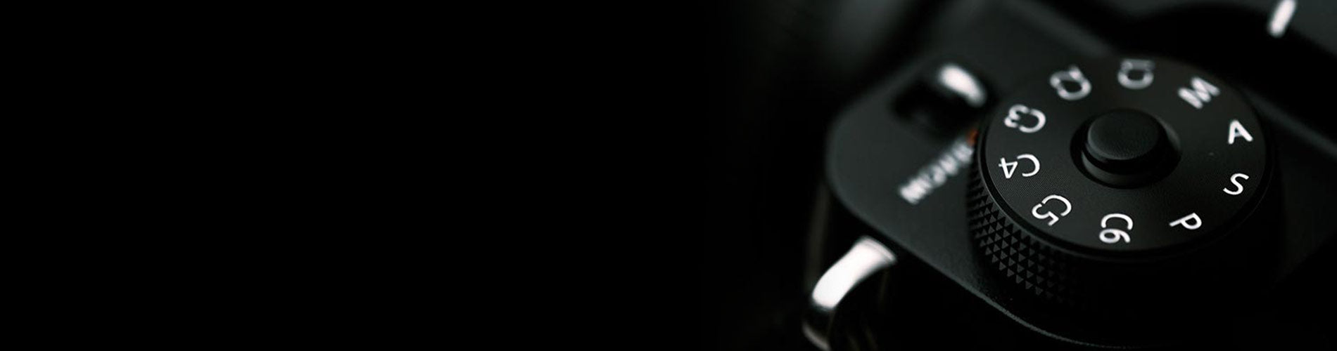 Macro image of a camera dial for settings