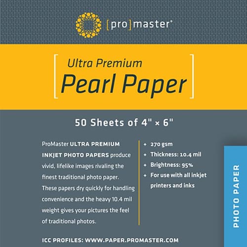 Promaster Pearl Paper 4x6 | 50 Sheets