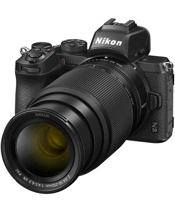 Nikon Z50 with DX 50-250mm lens extended