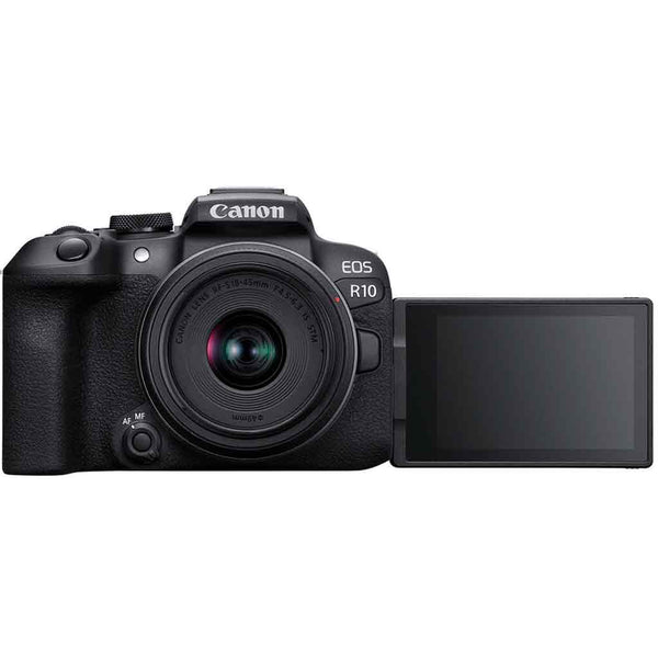 LCD Screen in Selfie Mode of Canon EOS R10 18-45mm IS STM Kit