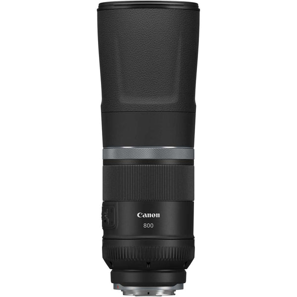 Front view of the Canon RF 800mm f/11 IS STM Mirrorless Lens