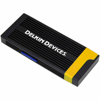 Top Side of Delkin CFexpress Type A UHS-II SDXC Memory Card Reader