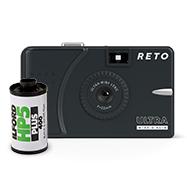Reto Black 35mm Film Camera and Ilford HP5 Film Roll