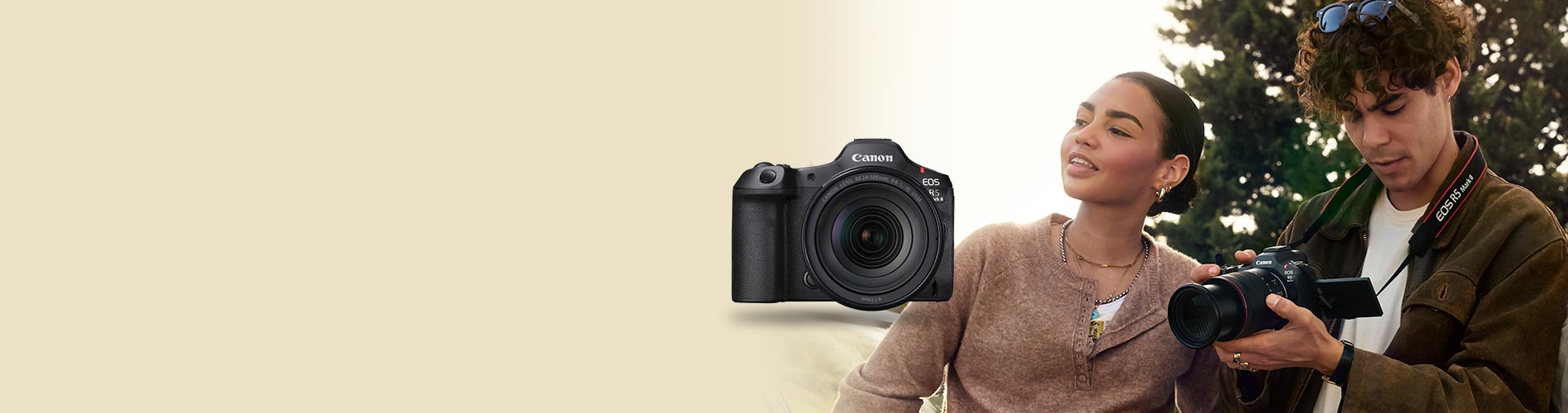 Photographer with Canon EOS R5II