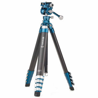 Standing Unextended Position of the Benro CyanBird Aluminum 5 Section Tripod FS20PRO 2 in 1 Head
