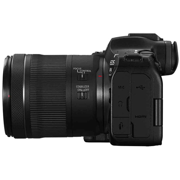 Port Side of the Canon EOS R6 Mark III with 24-105mm STM Lens Kit