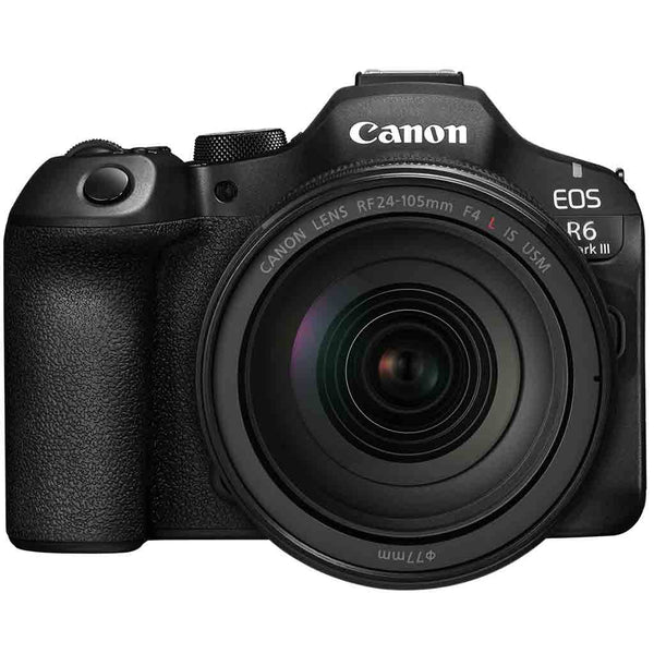 Front Side of the Canon EOS R6 Mark III with 24-105mm f/4 L Kit