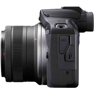 Port Side of the Canon EOS R100 18-45 & 75-300 Lens Kit