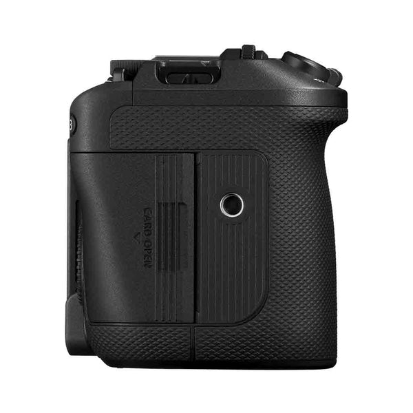 Grip side of the Canon R6 V camera