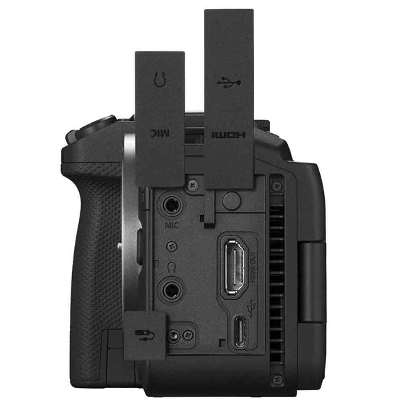 Port side view of Canon EOS R6 V camera