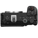 Top controls of Canon R6 V camera body