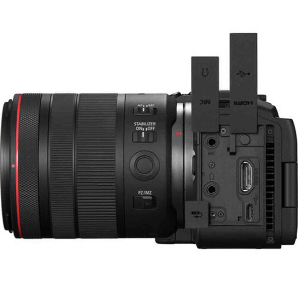 Port Side of the Canon EOS R6V 20-50mm f/4 L PZ Lens Kit