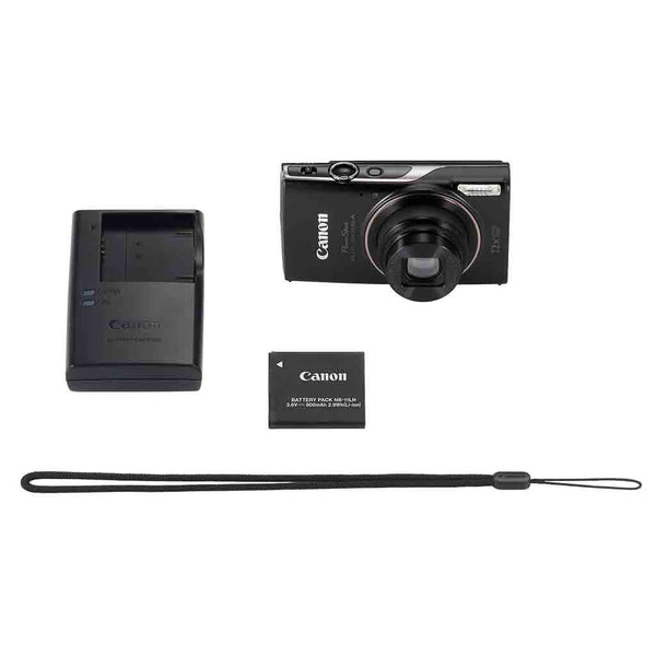 Box Contents of the Canon Elph 360 HS A Digital Compact Camera Black