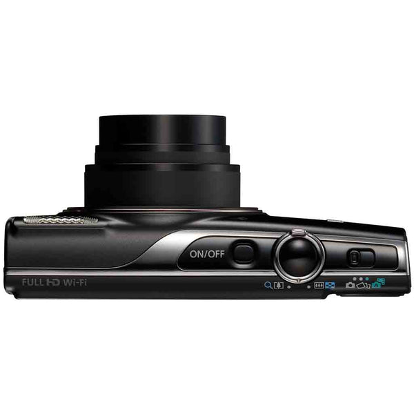 Top Side of the Canon Elph 360 HS A Digital Compact Camera Black