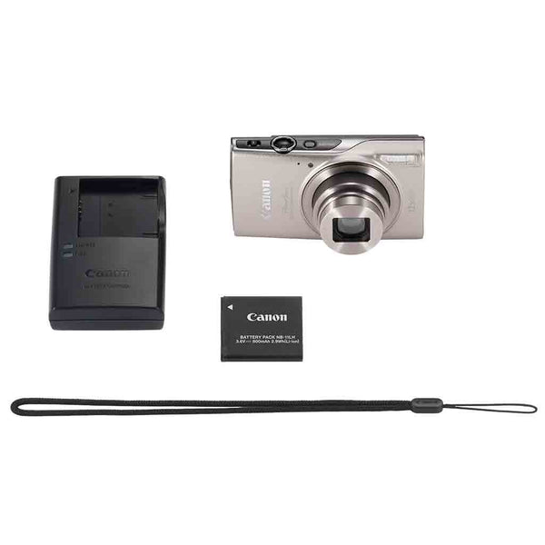 Box Contents of the Canon Elph 360 HS A Digital Compact Camera Silver
