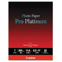 CANON PRO PLATINUM PAPER 8.5X11 | 20 COUNT
