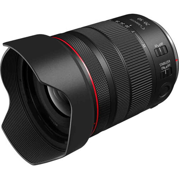 Lens Hood of the Canon RF 20-50mm f/4L IS PZ Lens