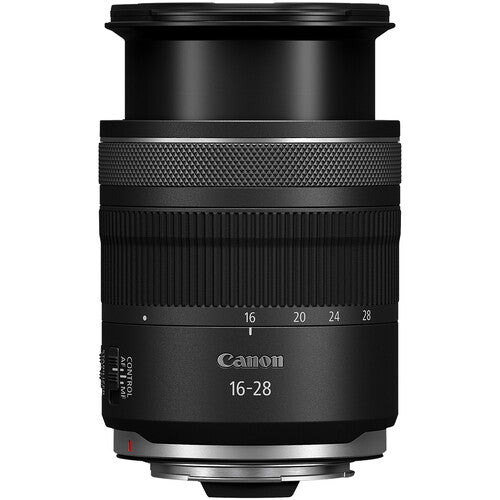 Extended & In Use Position of the Canon RF 16-28 f/2.8 IS STM Lens