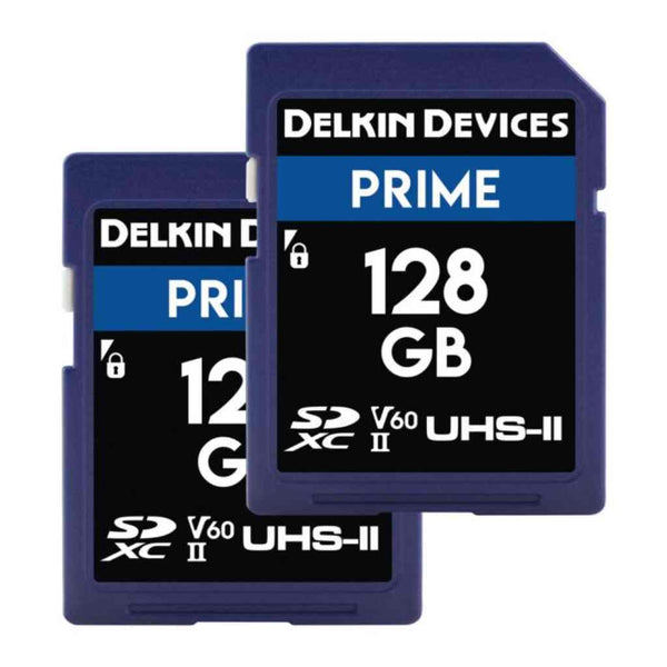 Delkin 128GB PRIME SDXC UKHS-II V60 2 Pack