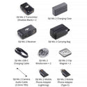 Box Contents of the DJI MIC 2 2 Tranmitters & 1 Receiver Microphone Kit