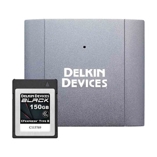 Delkin 150GB CFexpress Type B Black Card + CFexpress Type B USB 3.2 Memory Card Reader