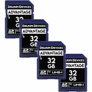 Delkin 32GB SDHC Advantage 4 Pack