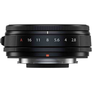 Top Side of the Fujifilm XF 23mm f/2.8 R WR Lens Black
