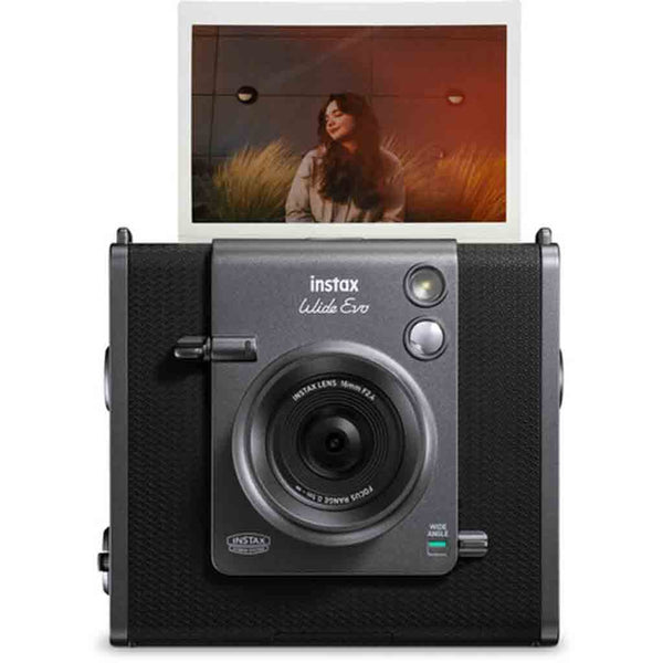 Front Side of the FUJIFILM INSTAX WIDE EVO Hybrid Film Camera