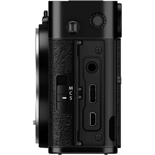 Port Side of the Fujifilm-X-E5 23mm Kit Black