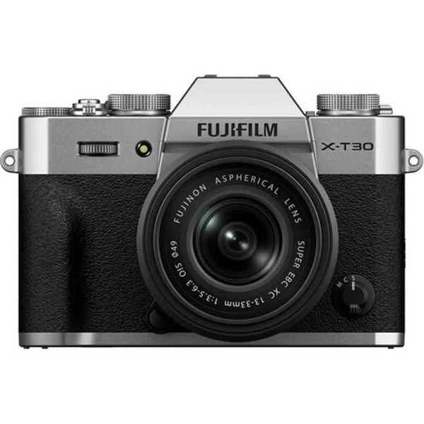 Front Side of the Fujifilm X-T30 III 13-33mm Kit Silver