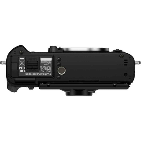 Bottom Side of the Fujifilm X-T30 III Body Black