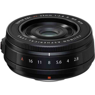 Front Element of the Fujifilm XF 23mm f/2.8 R WR Lens Black