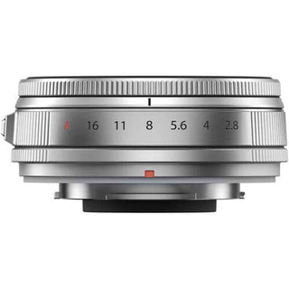 Top Side of the Fujfilm XF 23mm f/2.8 R WR Lens Silver