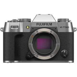 Front Side of the Fujifilm X-T50 Body Silver