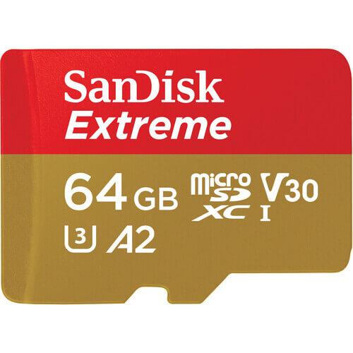 Sandisk Extreme 64 GB memory cards
