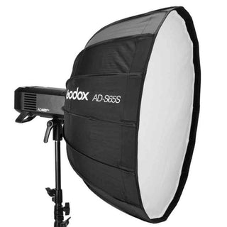 Mounted View of the Godox AD-S65S- Parabolic Softbox