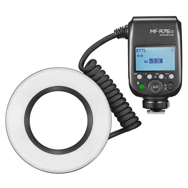 Ring Flash and Control Module of the Godox MF-R76S TTL Macro Ring Flash Sony