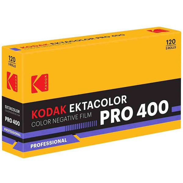 Kodak Ektacolor Pro 400 120 Color Roll Film, 5 Pack