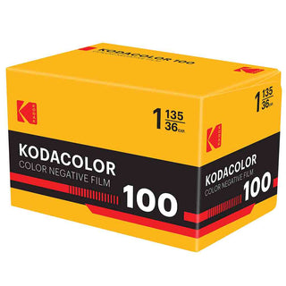 Kodacolor 100 color negative film box on a white background